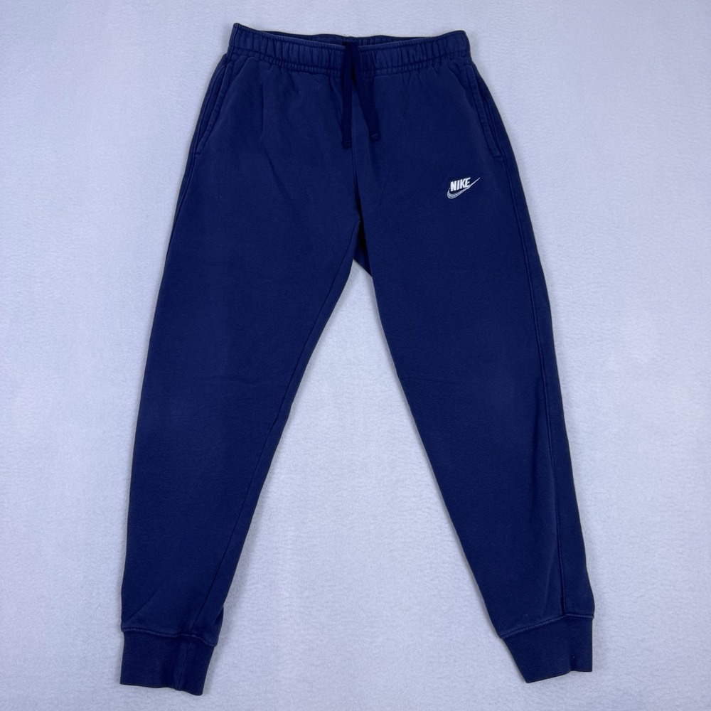 Nike Mens Small Navy Blue Sportswear Club Fleece Joggers Swoosh‎ League Pants
